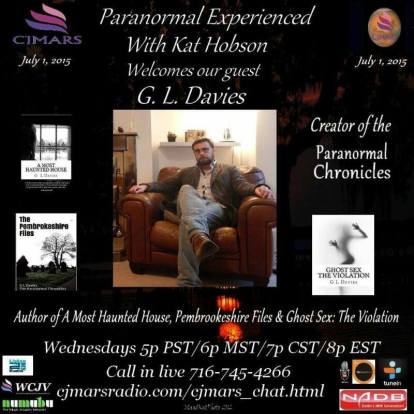 Click now to hear G L Davies discuss the paranormal sex phenomena and more with Kat Hobson